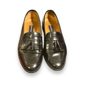 Giorgio Brutini Black Leather Tassel Loafers Size 10D